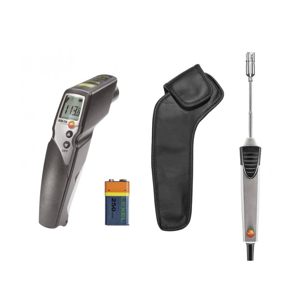 Комплект Testo 830-T4 - Инфракрасный термометр и поверхностный зонд с подпружиненной термопарой
